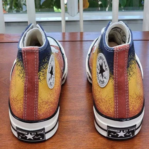 Converse Men's Chuck 70 Hi Canvas A03157C Fire Opal/Goldtone Size 10.5 - Picture 4 of 10